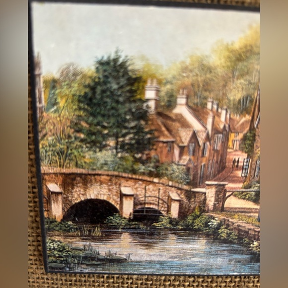 Vintage Kevin Platt Wall Art of Castle Combe, Wiltshire 1985 - Picture 3 of 7